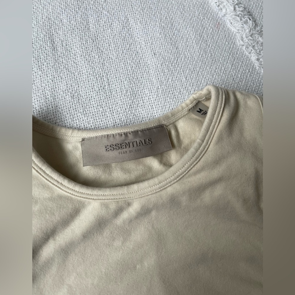 Fear of God Essentials Off-white Cotton Tank Top - Picture 6 of 9